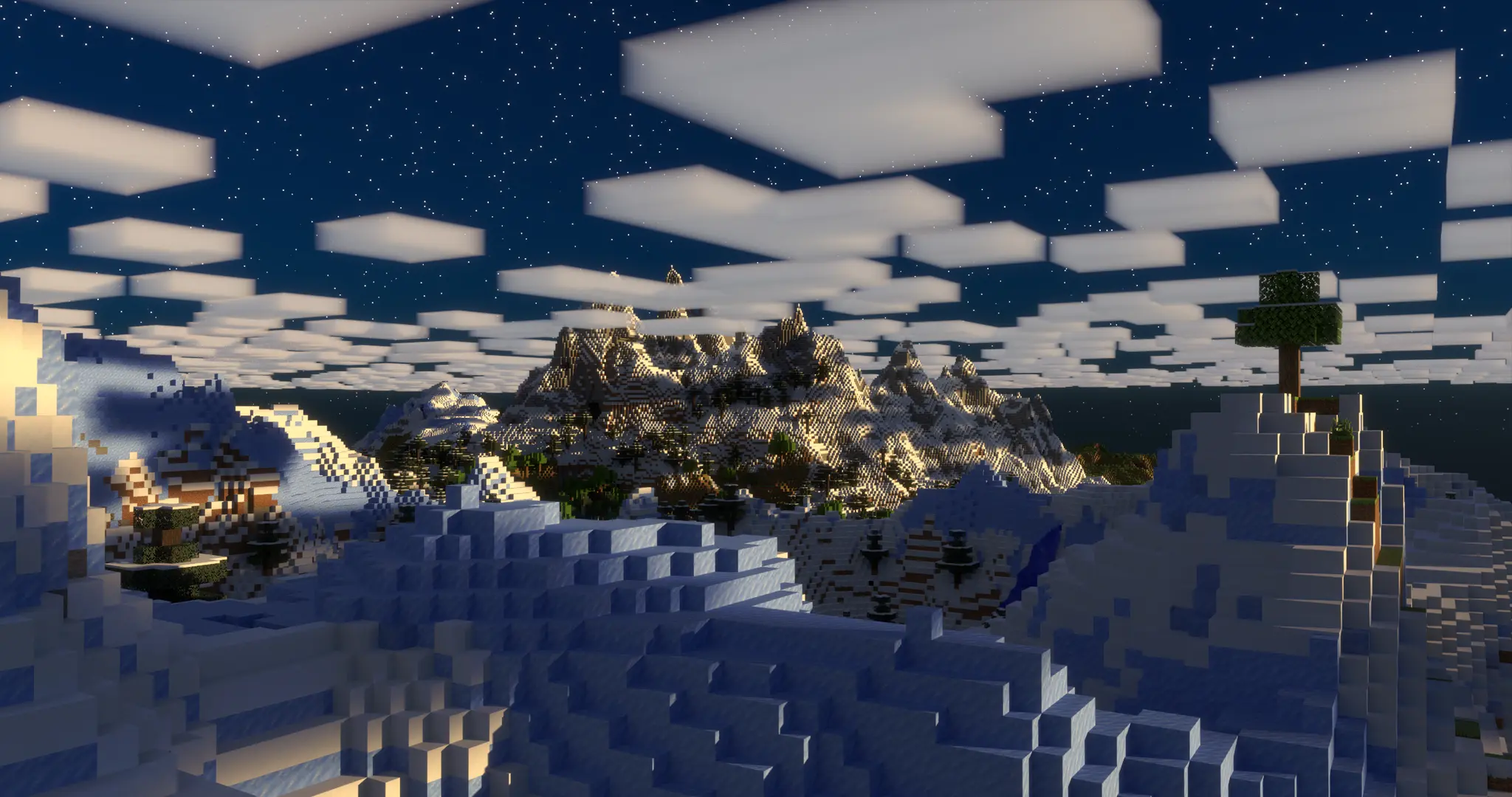 Minecraft Icy peaks and mountains