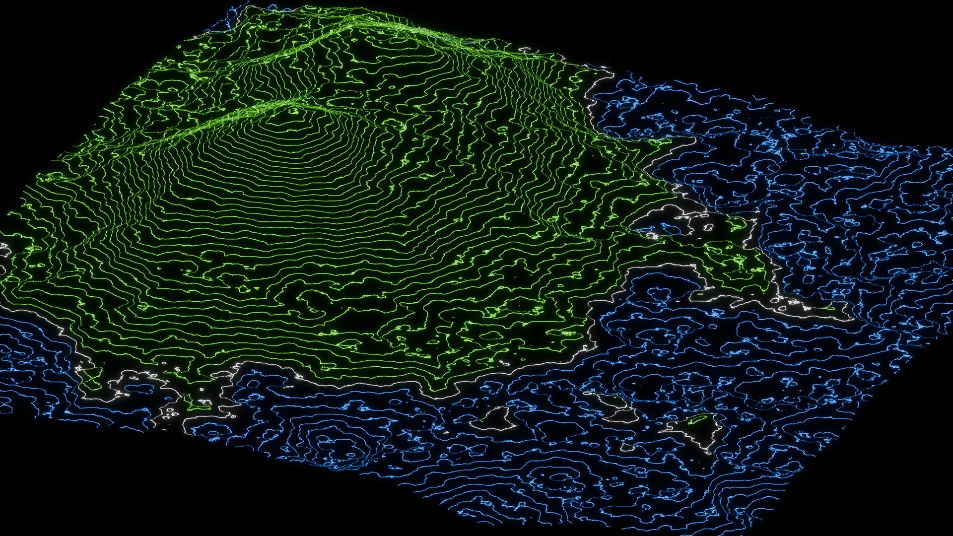 Mountain topographical map