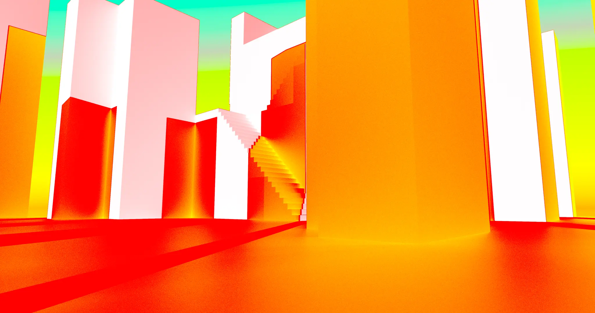 Pillars in false color